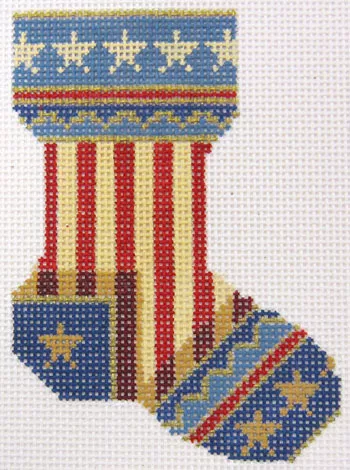 Kelly Clark Needlepoint – Patriotic Sock