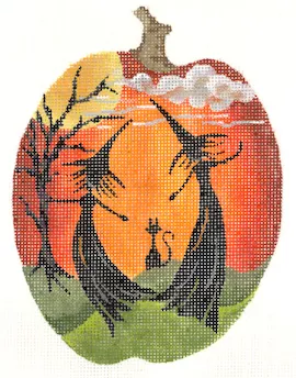 Kelly Clark Needlepoint – Sister Witches with Cat
