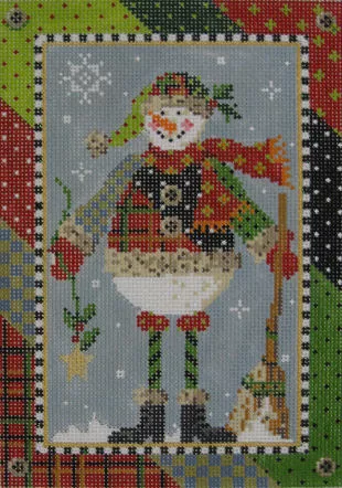 Kelly Clark Needlepoint – Snowman, Patchwork Paul