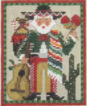 Kelly Clark Needlepoint – Southwest Mini Santa