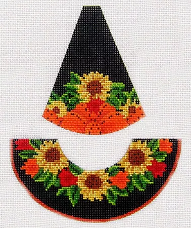 Kelly Clark Needlepoint – Sunflower Garden Witch Hat