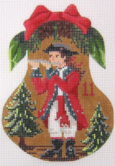Kelly Clark Needlepoint – Twelve Days Pears, Eleven Pipers Piping