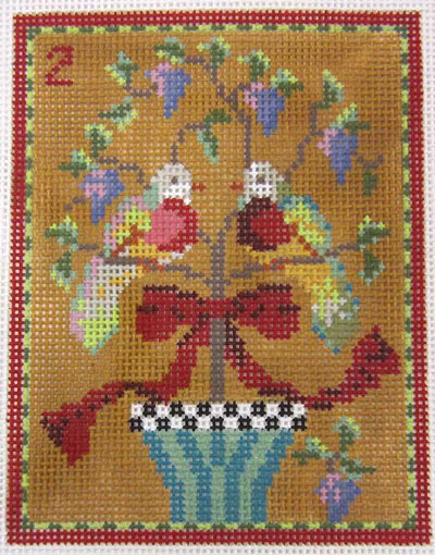 Kelly Clark Needlepoint – Two Turtle Doves