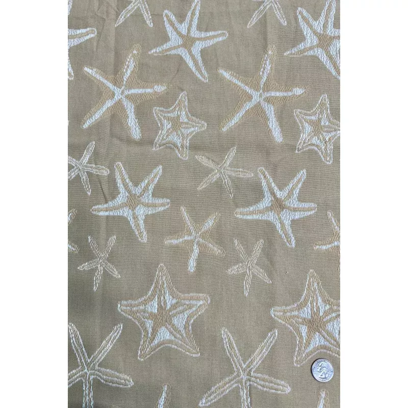 Khaki White Cotton Novelty COT-114