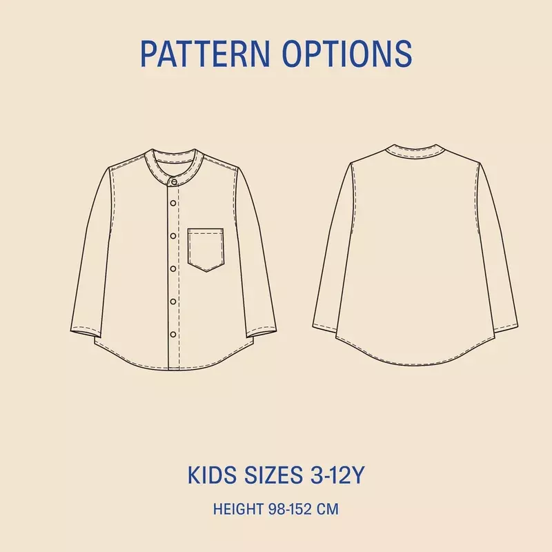 Kids Mini Jensen Shirt sewing pattern