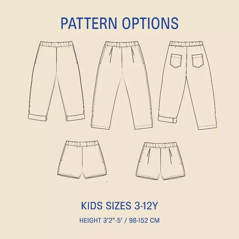 Kids’ Volume Pants sewing pattern