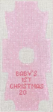 Kimberly Ann Needlepoint – Baby Pink Onesie Ornament
