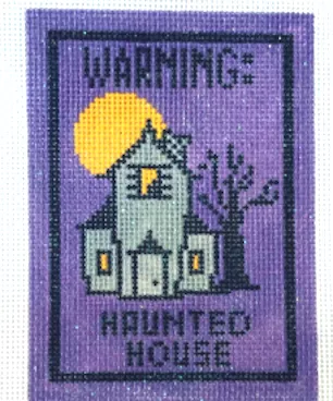 Kimberly Ann Needlepoint – Warning Haunted House