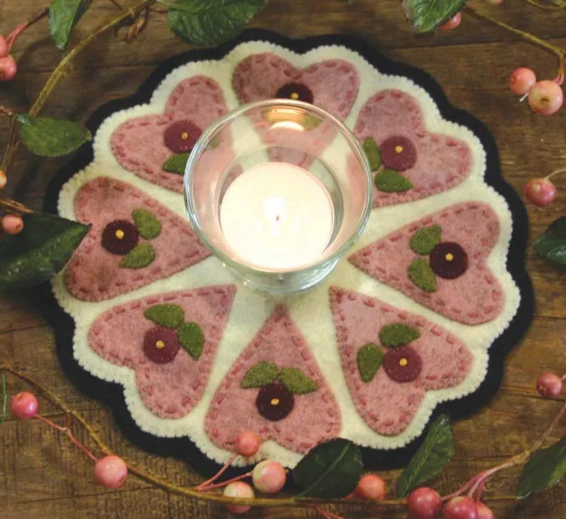Kit Candle Mat Hearts and Flowers
