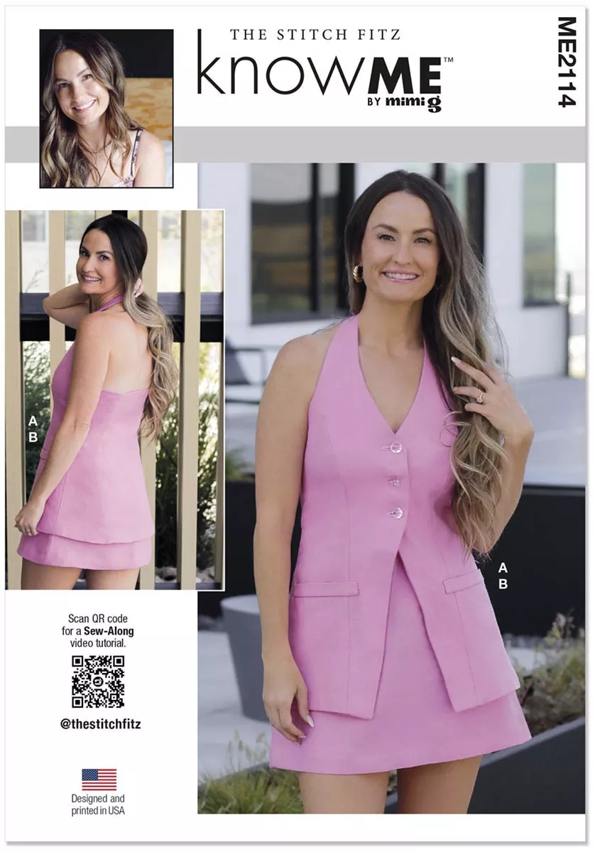 KnowMe #2114 - Misses' Halter Top and Skirt Sewing Pattern by The Stitch Fitz