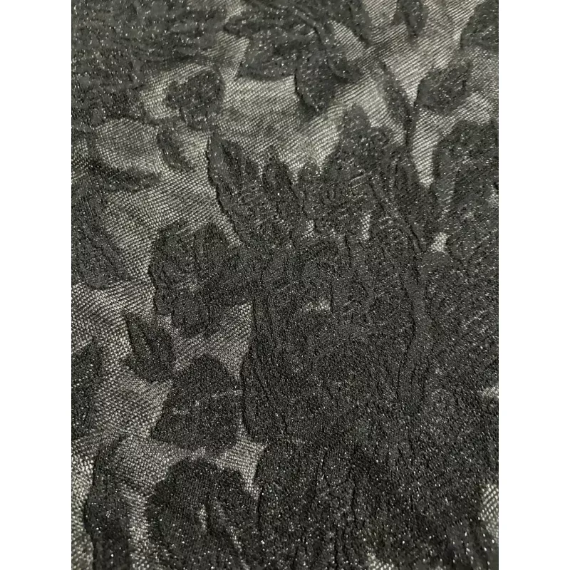 KRUSTY 002 black jersey lurex jacquard