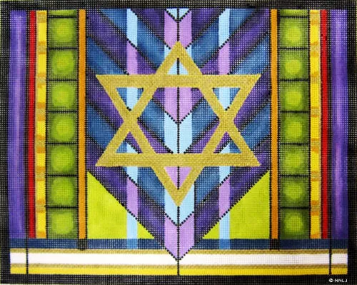 Lani’s Needlepoint – Jewel Tone Geometric Bag