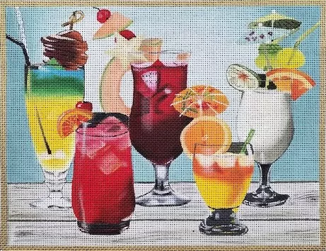 Lani’s Needlepoint – Tropical Drinks