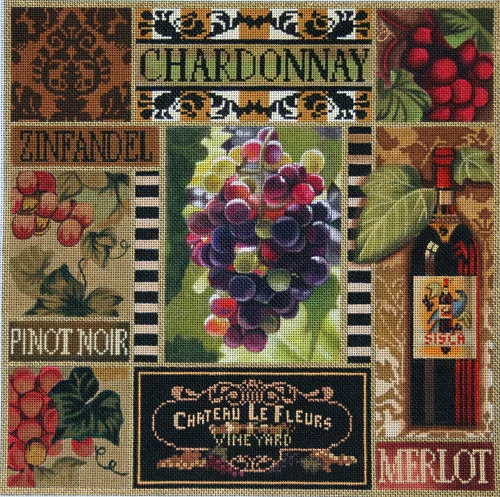 Lani’s Needlepoint – Wine Country Collage