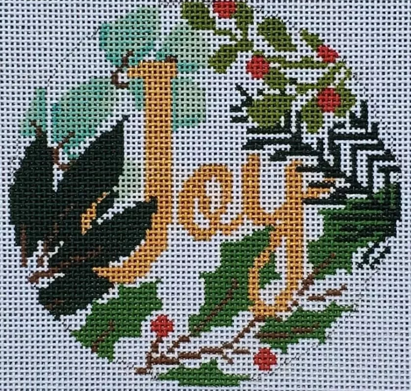 Laura Love Designs – Botanical Joy Ornament – White