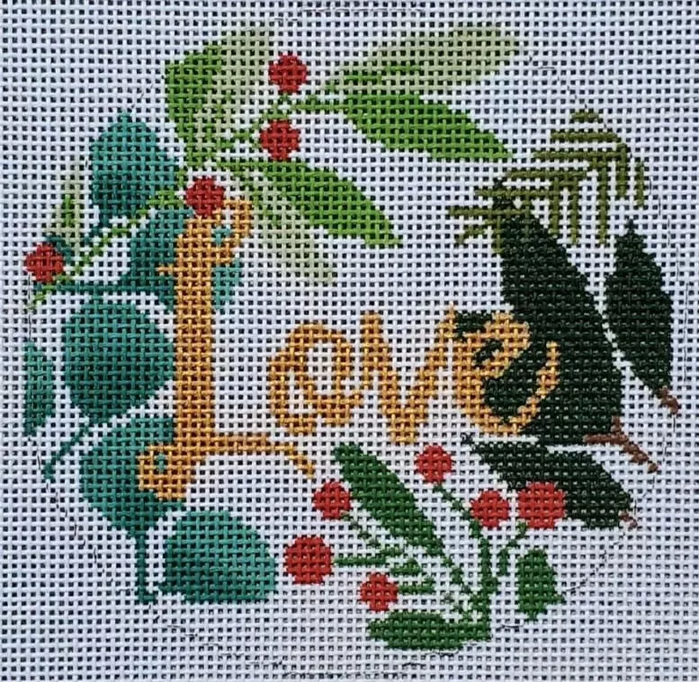 Laura Love Designs – Botanical Love Ornament – White