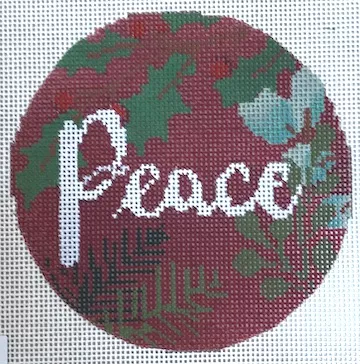 Laura Love Designs – Botanical Peace Ornament – Red