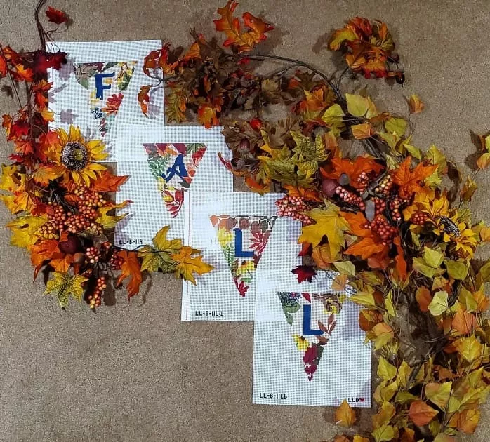 Laura Love Designs –Fall Garland – 4 canvases