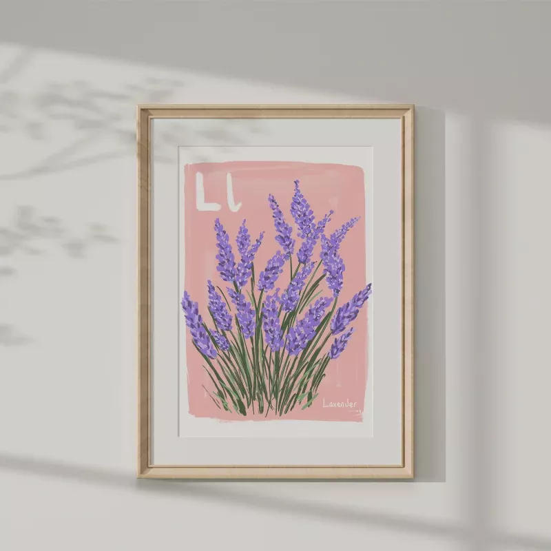 Lavender Alphabet Print
