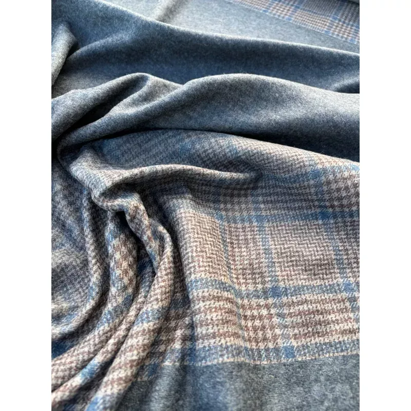 LC WOOL EDIT 001 fade-out check heavy wool jersey