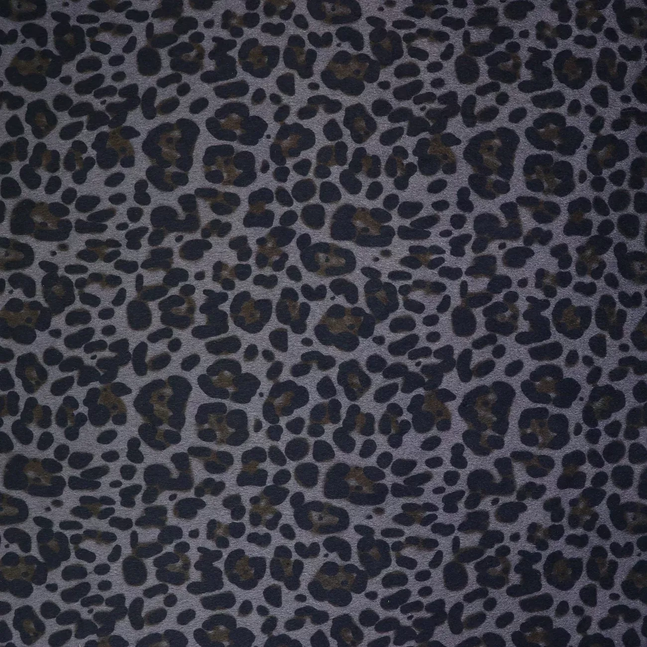 Leopard Navy Slate Faux Fur 1 /2 Yard
