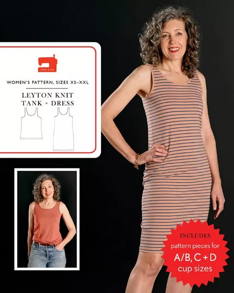 Liesl + Co - Leyton Knit Tank and Dress Sewing Pattern