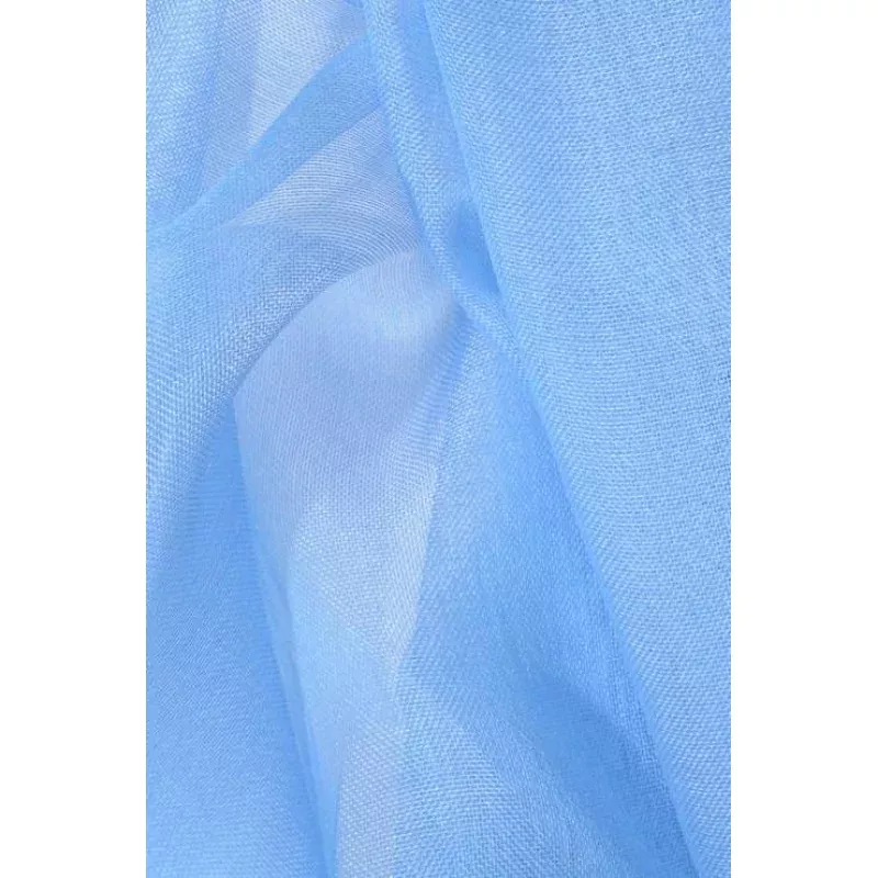 Light Blue Silk Organza Fabric