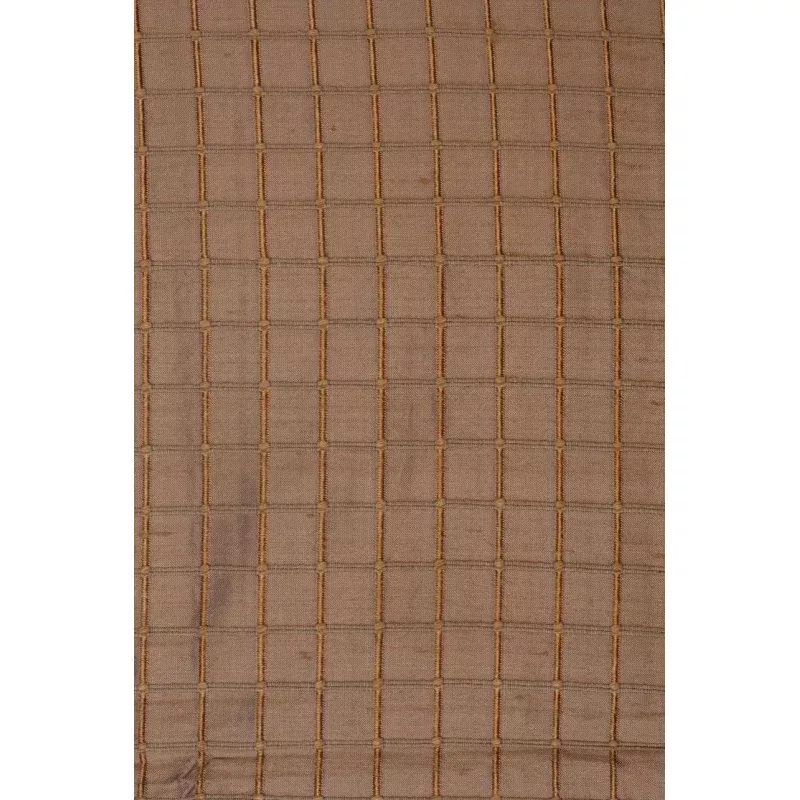 Light Cafe Silk Shantung Windowpane 54″ Fabric