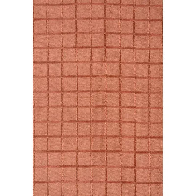 Light Orange Silk Shantung Windowpane 44″ Fabric