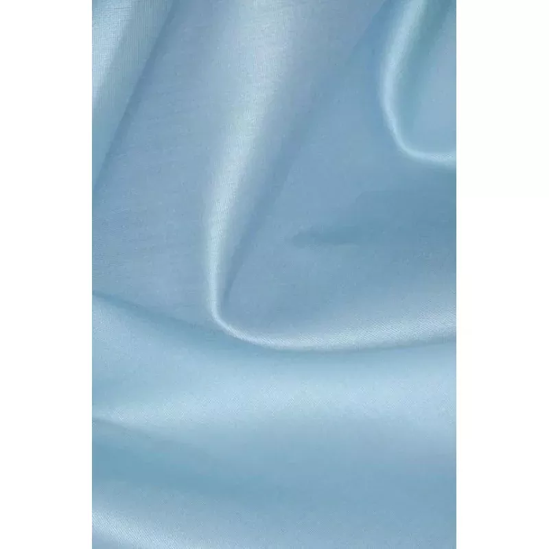 Light Turquoise Cotton Silk Fabric