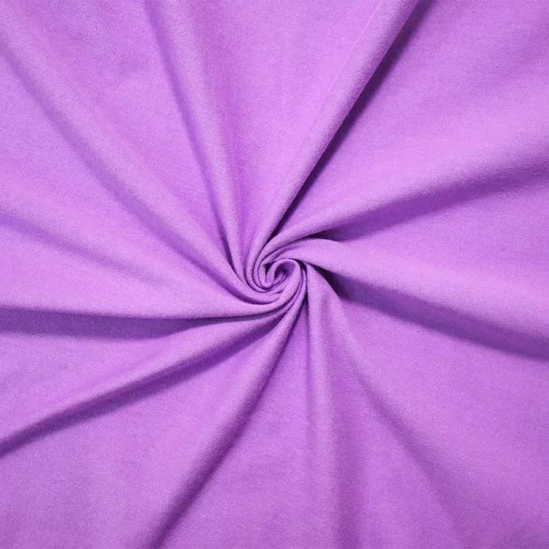 Lilac Purple Solid Cotton Spandex Knit Fabric - 10 oz - Reorderable