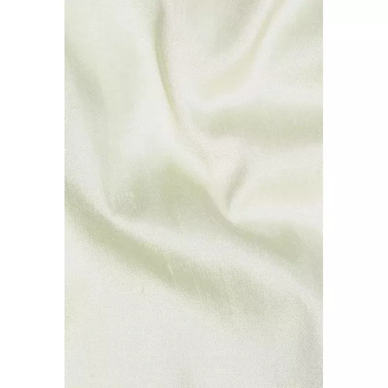 Lime Green Cream Silk Shantung 54″ Fabric