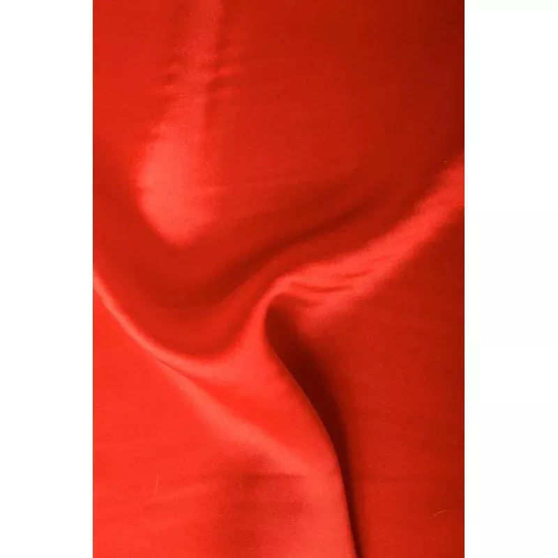 Lipstick Red Charmeuse Silk Fabric