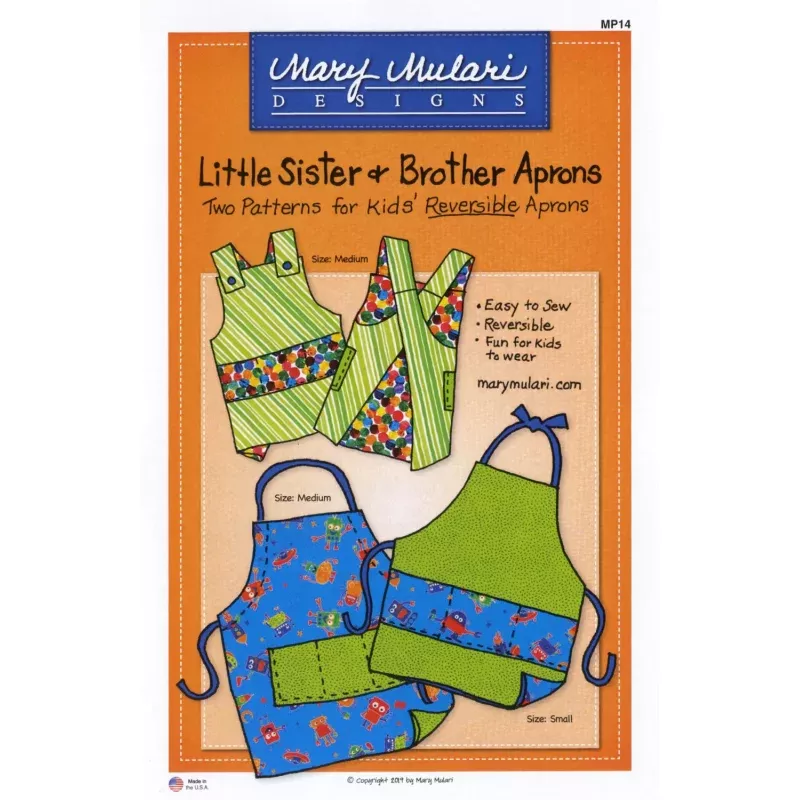 Little Sister and Brother Apron Pattern