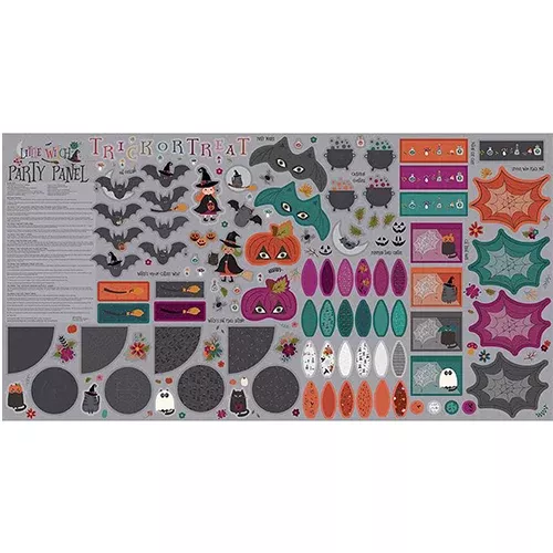 Little Witch Party Felt Panel | Jennifer Long of Sew a Story | Riley Blake Designs | FT14567-PANEL | Sold As A Panel 36″x69″