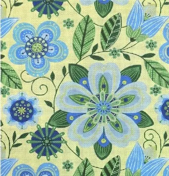 Love You More Needlepoint Designs – Blue Flowers