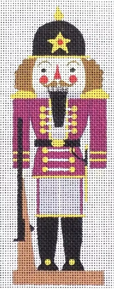 Love You More Needlepoint Designs –Burgundy Nutcracker