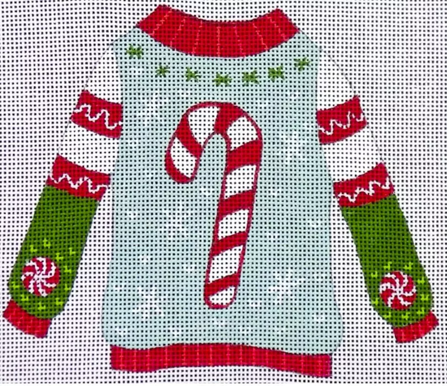 Love You More Needlepoint Designs – Candy Cane Sweater