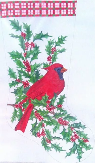 Love You More Needlepoint Designs – Cardinal Stocking