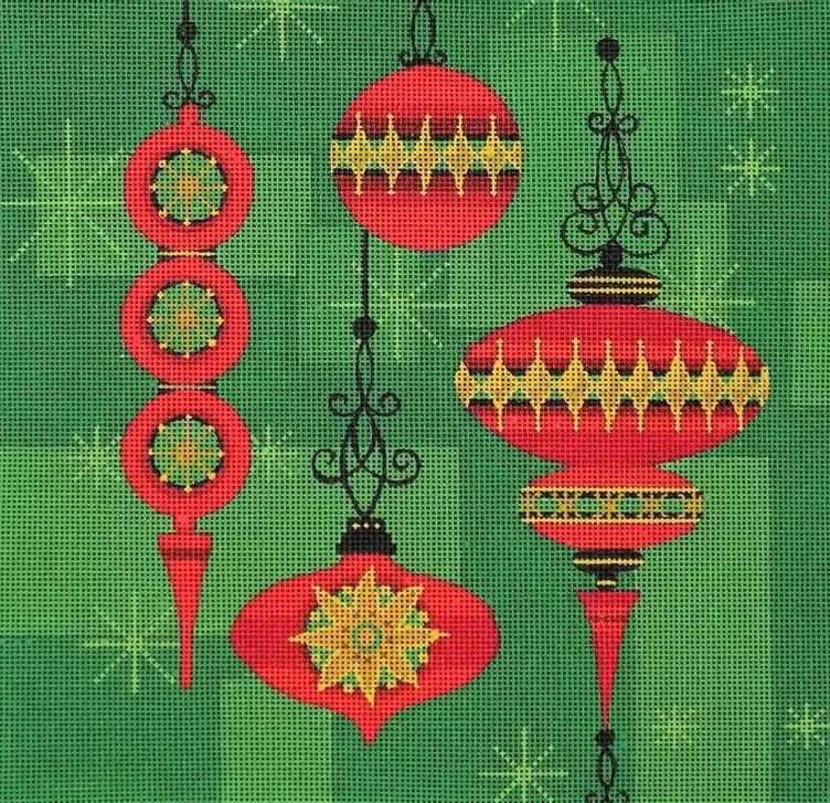 Love You More Needlepoint Designs – Christmas Ornaments