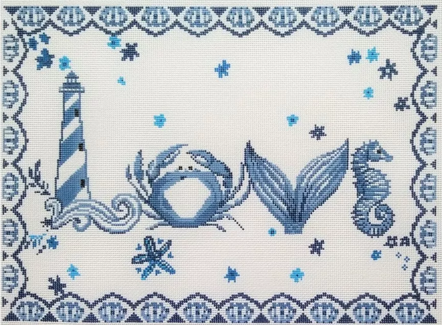 Love You More Needlepoint Designs – Coastal Love