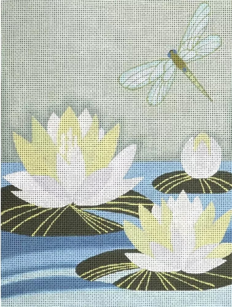 Love You More Needlepoint Designs –Dragonfly and Lillies