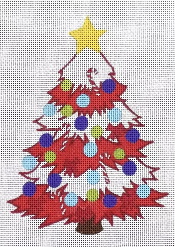 Love You More Needlepoint Designs – Funky Tree in Green