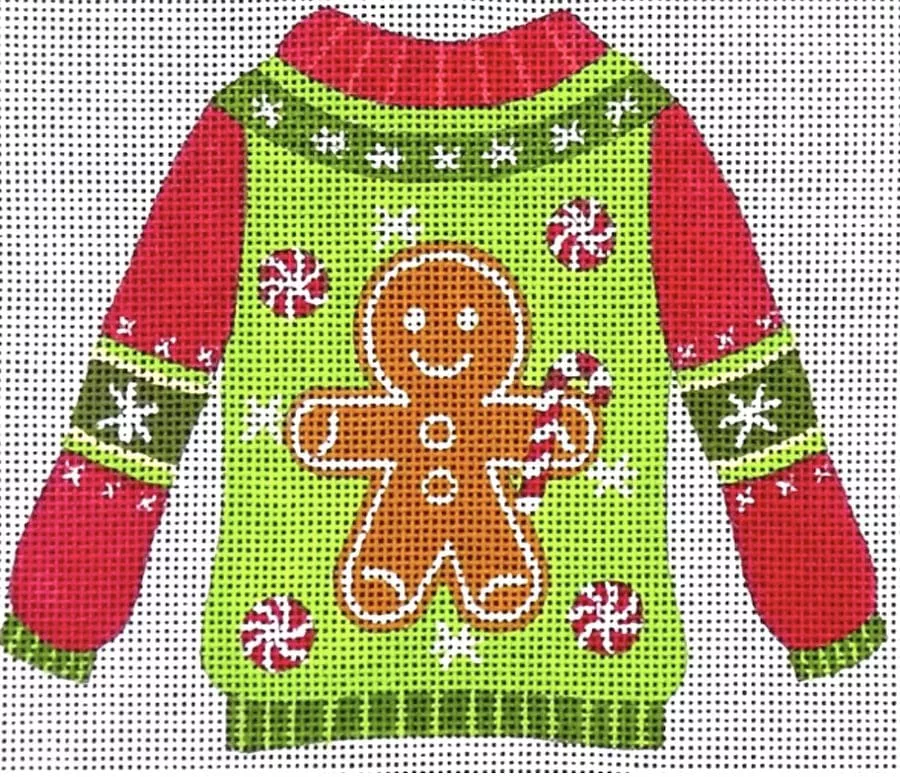 Love You More Needlepoint Designs – Gingerbread Man Sweater