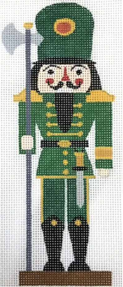Love You More Needlepoint Designs –Green Nutcracker