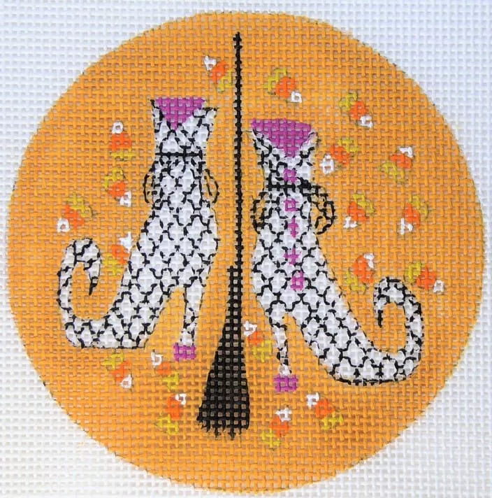 Love You More Needlepoint Designs – Harlequin Witch Shoes