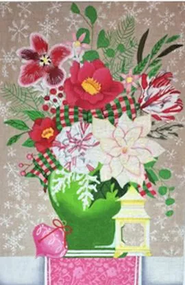 Love You More Needlepoint Designs – Holiday Floral Vase