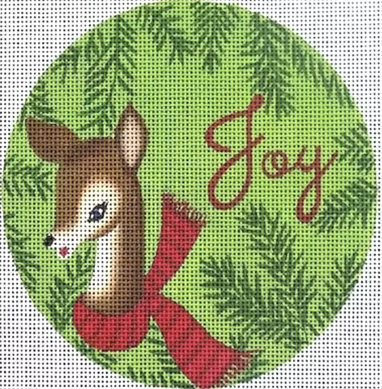 Love You More Needlepoint Designs –Joy Reindeer Ornament