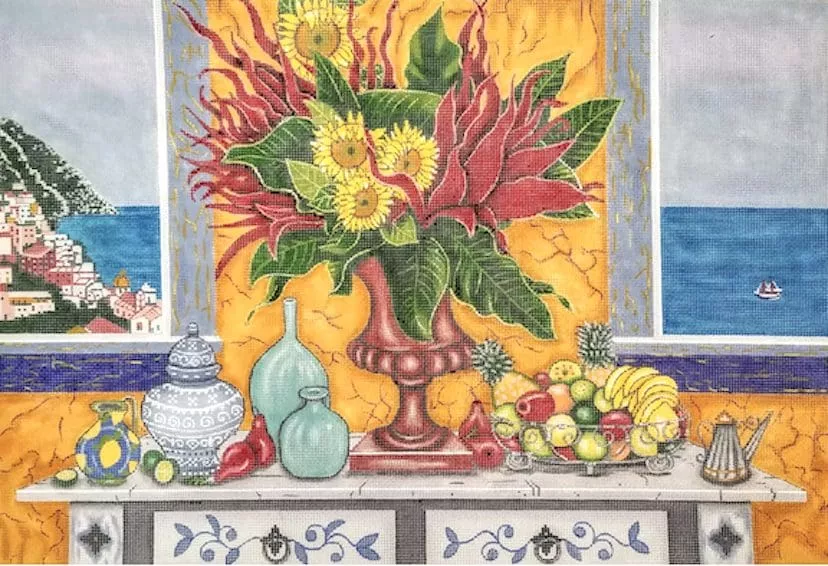 Love You More Needlepoint Designs – Positano Sunflowers