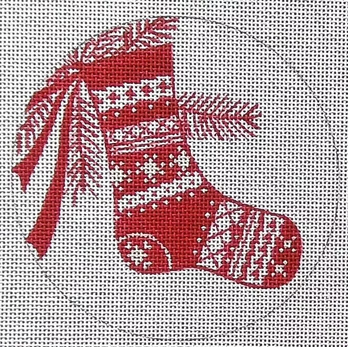 Love You More Needlepoint Designs – Red Stocking Ornament